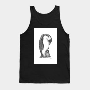 Emperor Penguin with his Chick Tank Top